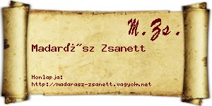 Madarász Zsanett névjegykártya